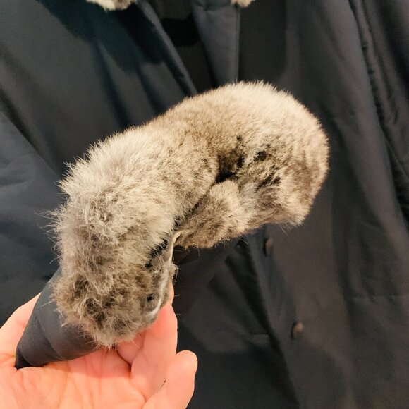 Cinzia Rocca Womens Top Over Coat, Sz 44 IT/ 8 US, Made In Italy Rabbit Fur - Picture 11 of 16